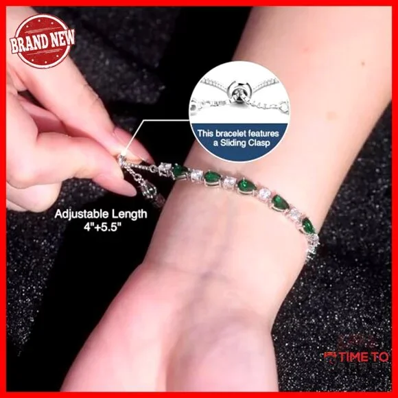 Sterling Silver Tennis Bracelet Bolo Adjustable Elegant Minimal Fine Jewelry